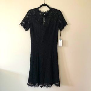 Aritzia Babaton Black Lace Lorna dress NWT